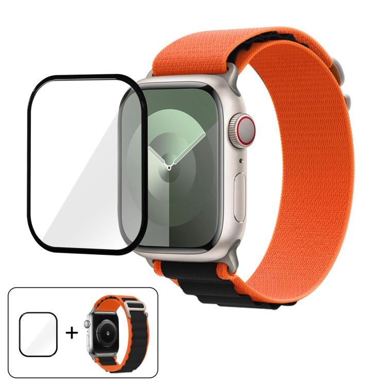 Buckle Loop Nylon Watch Band with 3D Curved Film, For Apple Watch Series 38mm