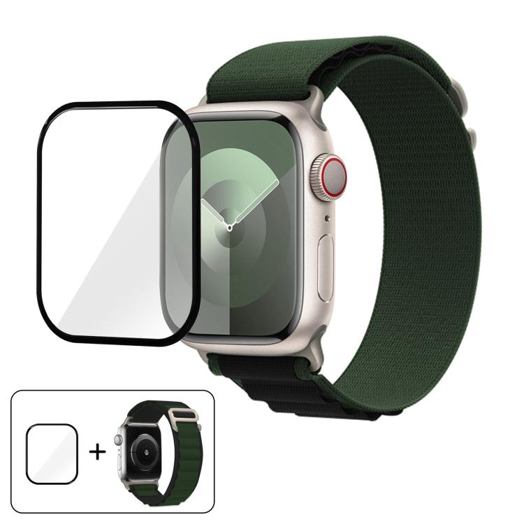 Buckle Loop Nylon Watch Band with 3D Curved Film, For Apple Watch Series 38mm