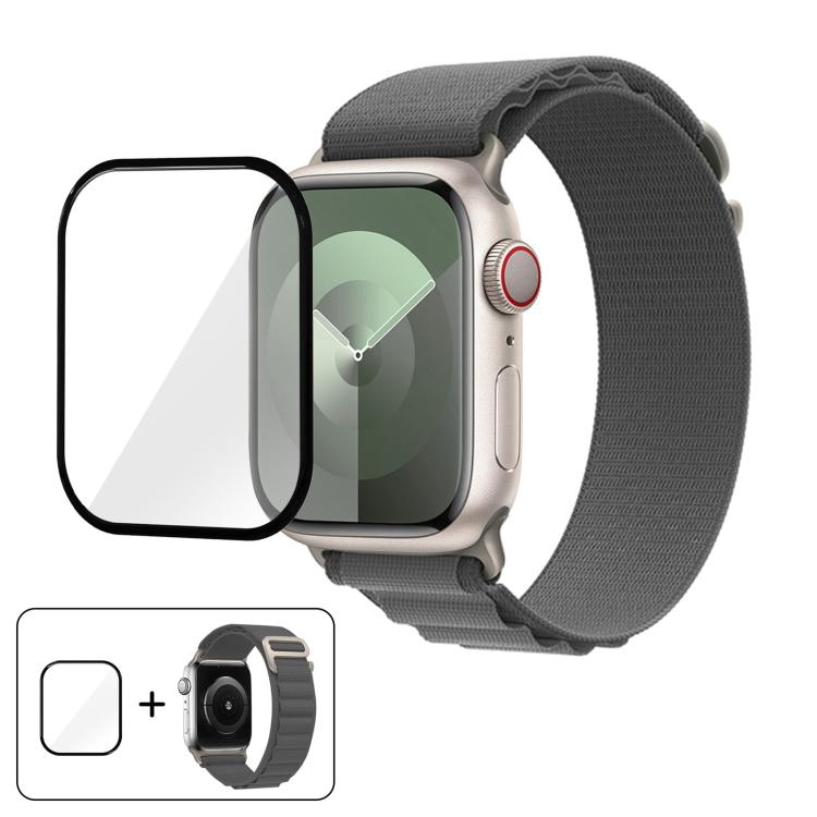Buckle Loop Nylon Watch Band with 3D Curved Film, For Apple Watch Series 38mm