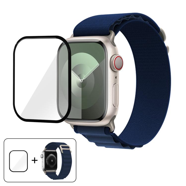 Buckle Loop Nylon Watch Band with 3D Curved Film, For Apple Watch Series 38mm