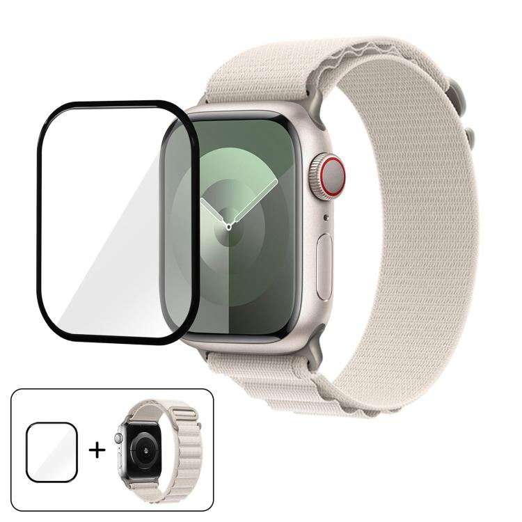 Buckle Loop Nylon Watch Band with 3D Curved Film, For Apple Watch Series 38mm