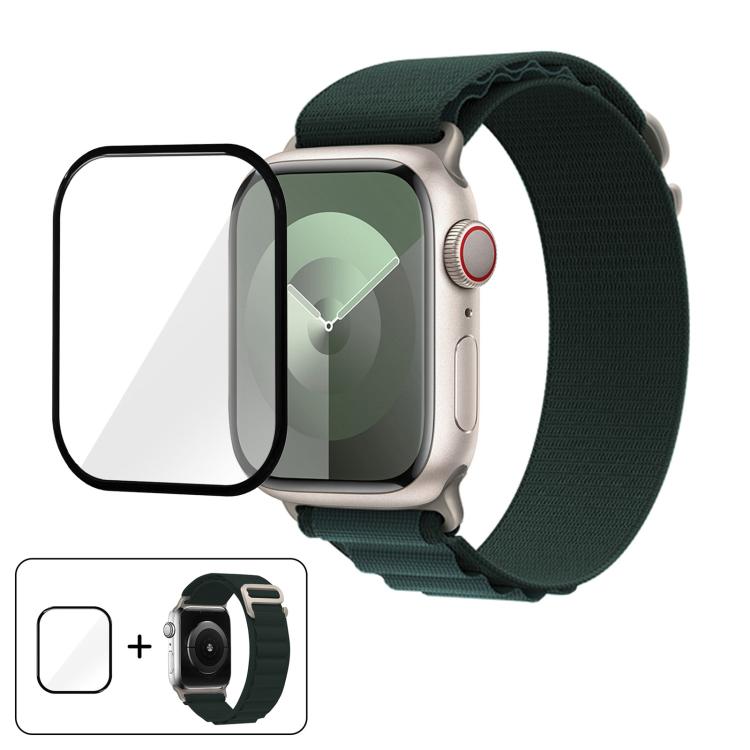 Buckle Loop Nylon Watch Band with 3D Curved Film, For Apple Watch Series 38mm