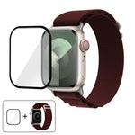 Buckle Loop Nylon Watch Band with 3D Curved Film, For Apple Watch Series 38mm