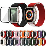 Buckle Loop Nylon Watch Band with 3D Curved Film, For Apple Watch Series 38mm
