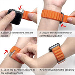Buckle Loop Nylon Watch Band with 3D Curved Film, For Apple Watch Series 45mm