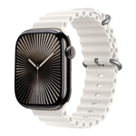 Ocean Silicone Watch Band with 3D Curved Film, For Apple Watch Series 40mm, For Apple Watch Ultra 2 / 1 49mm, For Apple Watch Series 45mm