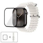 Ocean Silicone Watch Band with 3D Curved Film, For Apple Watch Series 40mm, For Apple Watch Ultra 2 / 1 49mm, For Apple Watch Series 45mm