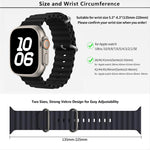 Ocean Silicone Watch Band with 3D Curved Film, For Apple Watch Series 10 46mm, For Apple Watch Series 10 42mm, For Apple Watch Series 44mm