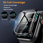 Ocean Silicone Watch Band with 3D Curved Film, For Apple Watch Series 40mm, For Apple Watch Ultra 2 / 1 49mm, For Apple Watch Series 45mm