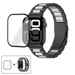 Three Beads Stainless Steel Watch Band with 3D Curved Film, For Apple Watch Series 42mm