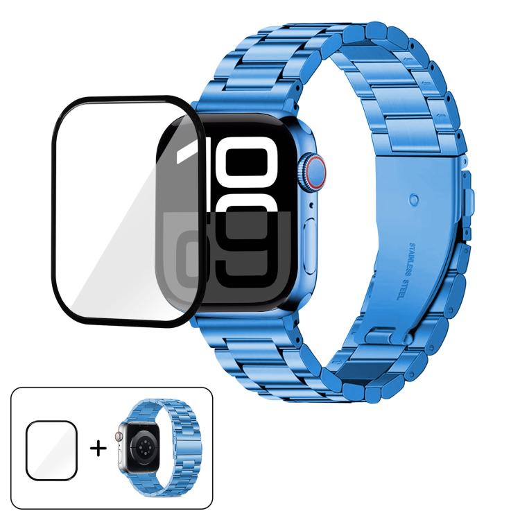 Three Beads Stainless Steel Watch Band with 3D Curved Film, For Apple Watch Series 42mm
