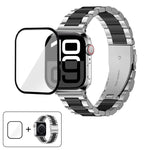 Three Beads Stainless Steel Watch Band with 3D Curved Film, For Apple Watch Series 42mm