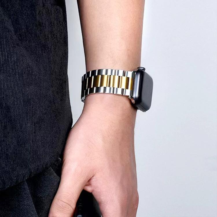 Three Beads Stainless Steel Watch Band with 3D Curved Film, For Apple Watch Series 42mm