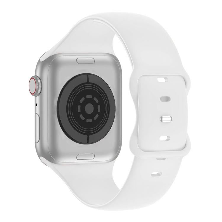 Silikon-Uhrenarmband mit Schmetterlingsverschluss und 3D-gebogener Folie, für Apple Watch Series 10 (46 mm), Apple Watch Series 10 (42 mm) und Apple Watch Series 10 (44 mm)
