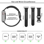 Butterfly Buckle Silicone Watch Band with 3D Curved Film, For Apple Watch Series 40mm, For Apple Watch Ultra 2 / 1 49mm, For Apple Watch Series 45mm