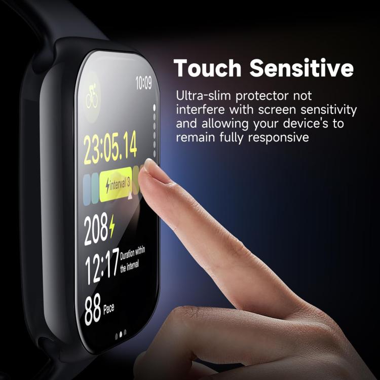 Butterfly Buckle Silicone Watch Band with 3D Curved Film, For Apple Watch Series 41mm, For Apple Watch Series 38mm, For Apple Watch Series 42mm