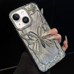 Butterfly Electroplating TPU Phone Case with Epoxy Cardboard, For iPhone 15 Plus, For iPhone 15, For iPhone 14 Plus, For iPhone 14, For iPhone 14 Pro, For iPhone 14 Pro Max, For iPhone 13 Pro Max, For iPhone 13 Pro, For iPhone 13