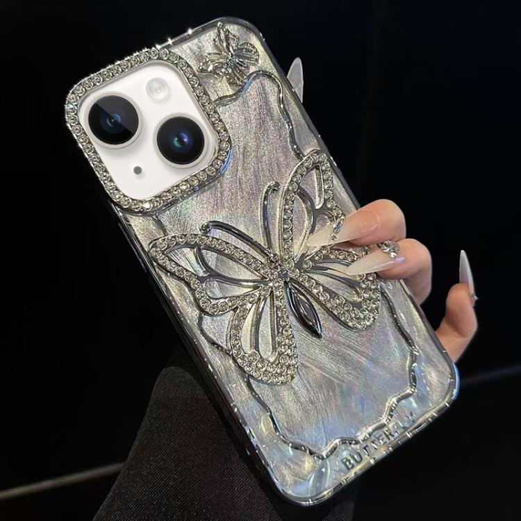 Butterfly Electroplating TPU Phone Case with Epoxy Cardboard, For iPhone 15 Plus, For iPhone 15, For iPhone 14 Plus, For iPhone 14, For iPhone 14 Pro, For iPhone 14 Pro Max, For iPhone 13 Pro Max, For iPhone 13 Pro, For iPhone 13