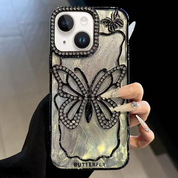 Butterfly Electroplating TPU Phone Case with Epoxy Cardboard, For iPhone 15 Plus, For iPhone 15, For iPhone 14 Plus, For iPhone 14, For iPhone 14 Pro, For iPhone 14 Pro Max, For iPhone 13 Pro Max, For iPhone 13 Pro, For iPhone 13