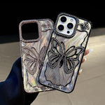 Butterfly Electroplating TPU Phone Case with Epoxy Cardboard, For iPhone 15 Plus, For iPhone 15, For iPhone 14 Plus, For iPhone 14, For iPhone 14 Pro, For iPhone 14 Pro Max, For iPhone 13 Pro Max, For iPhone 13 Pro, For iPhone 13