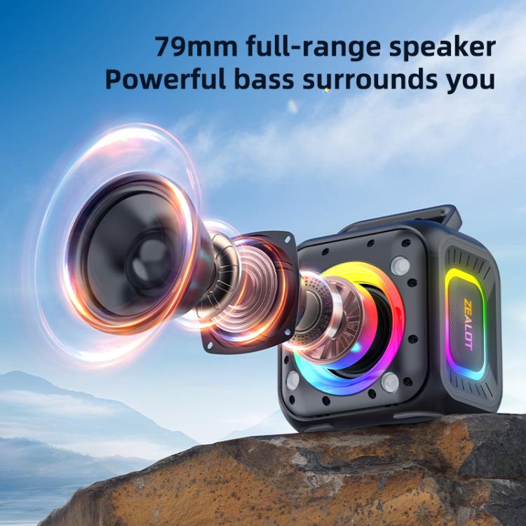 Zealot PT01 30W Portable Outdoor IPX6 RGB Stereo Bluetooth Speaker, PT01