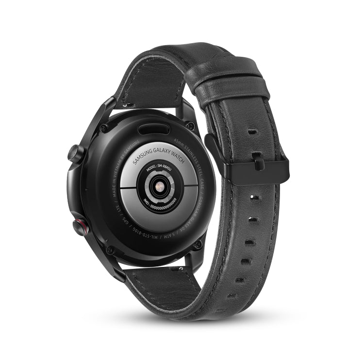 Flat Texture Leather Replacement Strap, For Samsung Galaxy Watch 3 41mm, For Samsung Galaxy Watch 3 45mm