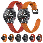 Flat Texture Leather Replacement Strap, For Samsung Galaxy Watch 3 41mm, For Samsung Galaxy Watch 3 45mm