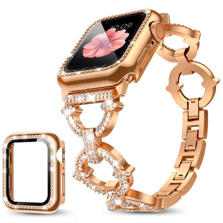 سوار ساعة معدني على شكل O من xDfind مع فيلم مقسى وغطاء PC مدمج، لسلسلة Apple Watch 10 مقاس 46مم، لسلسلة Apple Watch 10 مقاس 42مم، لسلسلة Apple Watch مقاس 44مم، لسلسلة Apple Watch مقاس 40مم، لـ Apple Watch Ultra 2 / 1 مقاس 49مم
