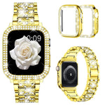 xDfind Diamond Jewelry Metal Watch Band with Case, For Apple Watch Series 10 46mm, For Apple Watch Series 10 42mm, For Apple Watch Series 44mm, For Apple Watch Series 40mm, For Apple Watch Ultra 2 / 1 49mm, For Apple Watch Series 45mm                  ...