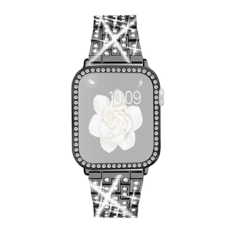 سوار ساعة معدني مجوهرات ماسية متلألئة من xDfind مع غطاء، لسلسلة Apple Watch 10 مقاس 46مم، لسلسلة Apple Watch 10 مقاس 42مم، لسلسلة Apple Watch مقاس 44مم، لسلسلة Apple Watch مقاس 40مم، لـ Apple Watch Ultra 2 / 1 مقاس 49مم، لسلسلة Apple Watch مقاس 45مم