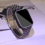 سوار ساعة معدني مجوهرات ماسية متلألئة من xDfind مع غطاء، لسلسلة Apple Watch 10 مقاس 46مم، لسلسلة Apple Watch 10 مقاس 42مم، لسلسلة Apple Watch مقاس 44مم، لسلسلة Apple Watch مقاس 40مم، لـ Apple Watch Ultra 2 / 1 مقاس 49مم، لسلسلة Apple Watch مقاس 45مم