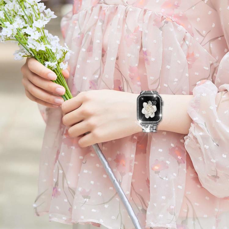 سوار ساعة معدني مجوهرات ماسية متلألئة من xDfind مع غطاء، لسلسلة Apple Watch 10 مقاس 46مم، لسلسلة Apple Watch 10 مقاس 42مم، لسلسلة Apple Watch مقاس 44مم، لسلسلة Apple Watch مقاس 40مم، لـ Apple Watch Ultra 2 / 1 مقاس 49مم، لسلسلة Apple Watch مقاس 45مم