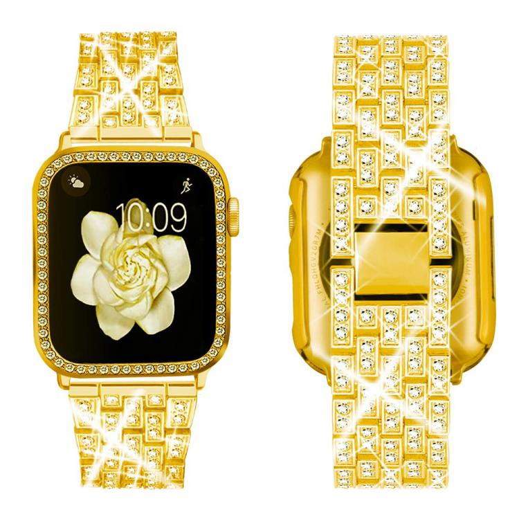 سوار ساعة معدني مجوهرات ماسية متلألئة من xDfind مع غطاء، لسلسلة Apple Watch 10 مقاس 46مم، لسلسلة Apple Watch 10 مقاس 42مم، لسلسلة Apple Watch مقاس 44مم، لسلسلة Apple Watch مقاس 40مم، لـ Apple Watch Ultra 2 / 1 مقاس 49مم، لسلسلة Apple Watch مقاس 45مم