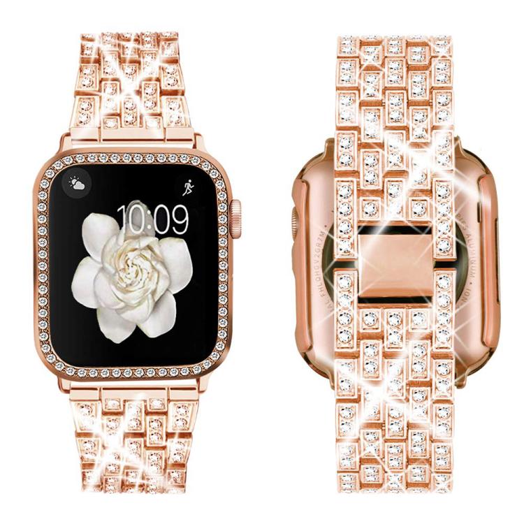 سوار ساعة معدني مجوهرات ماسية متلألئة من xDfind مع غطاء، لسلسلة Apple Watch 10 مقاس 46مم، لسلسلة Apple Watch 10 مقاس 42مم، لسلسلة Apple Watch مقاس 44مم، لسلسلة Apple Watch مقاس 40مم، لـ Apple Watch Ultra 2 / 1 مقاس 49مم، لسلسلة Apple Watch مقاس 45مم