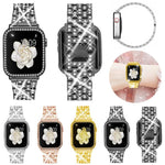 سوار ساعة معدني مجوهرات ماسية متلألئة من xDfind مع غطاء، لسلسلة Apple Watch 10 مقاس 46مم، لسلسلة Apple Watch 10 مقاس 42مم، لسلسلة Apple Watch مقاس 44مم، لسلسلة Apple Watch مقاس 40مم، لـ Apple Watch Ultra 2 / 1 مقاس 49مم، لسلسلة Apple Watch مقاس 45مم