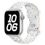 Butterfly Buckle Color Dot Silicone Watch Band with 3D Curved Film, For Apple Watch Series 42mm