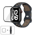 Butterfly Buckle Color Dot Silicone Watch Band with 3D Curved Film, For Apple Watch Series 42mm