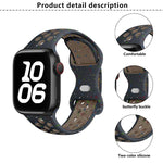 Butterfly Buckle Color Dot Silicone Watch Band with 3D Curved Film, For Apple Watch Series 42mm