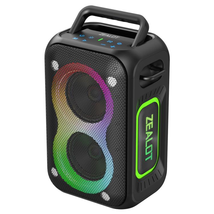 Zealot PT02 60W Portable Outdoor RGB Colorful Light Stereo Bluetooth Speaker, PT02