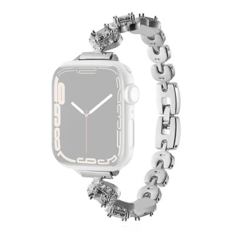 xDfind Four-leaf Clover Diamond Metal Watch Band, For Apple Watch 42 / 44 / 45 / 46 / 49mm, For Apple Watch 38 / 40 / 41 / S10 42mm