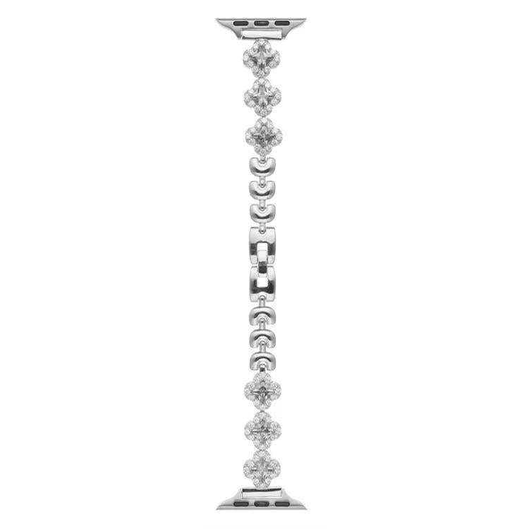 xDfind Four-leaf Clover Diamond Metal Watch Band, For Apple Watch 42 / 44 / 45 / 46 / 49mm, For Apple Watch 38 / 40 / 41 / S10 42mm