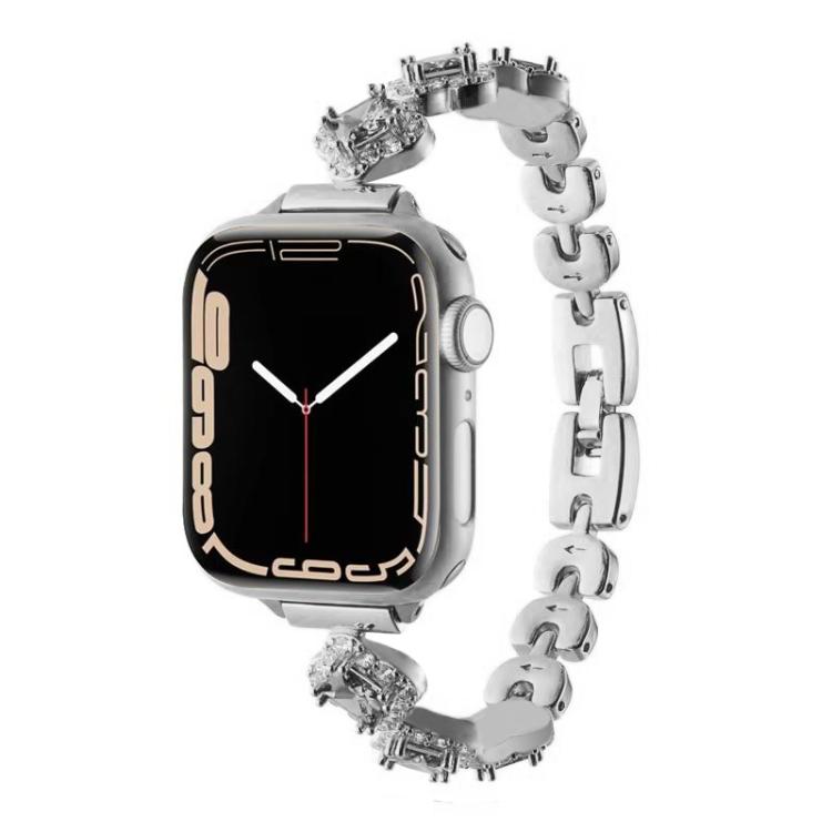 xDfind Four-leaf Clover Diamond Metal Watch Band, For Apple Watch 42 / 44 / 45 / 46 / 49mm, For Apple Watch 38 / 40 / 41 / S10 42mm