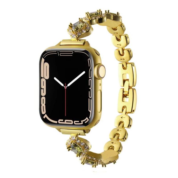 xDfind Four-leaf Clover Diamond Metal Watch Band, For Apple Watch 42 / 44 / 45 / 46 / 49mm, For Apple Watch 38 / 40 / 41 / S10 42mm