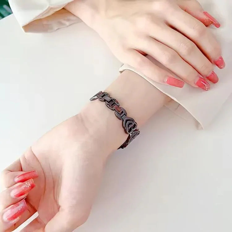 سوار ساعة معدني ماسي بتصميم القلب المزدوج من xDfind، لسلسلة Apple Watch مقاسات 42 / 44 / 45 / 46 / 49مم، لسلسلة Apple Watch مقاسات 38 / 40 / 41 / S10 42مم