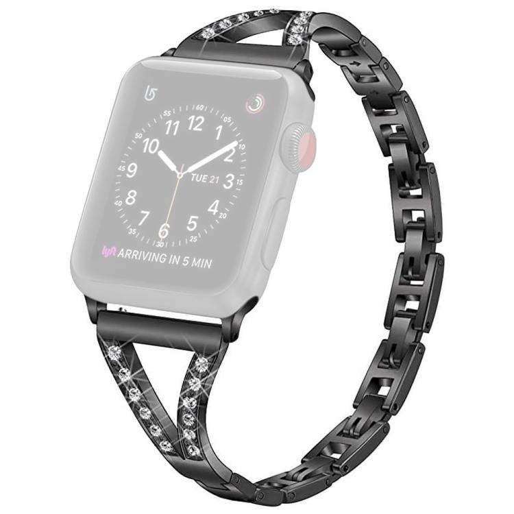 xDfind Herringbone Diamond Stainless Steel Watch Band, For Apple Watch 42 / 44 / 45 / 46 / 49mm, For Apple Watch 38 / 40 / 41 / S10 42mm