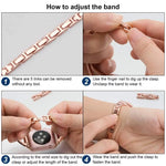 xDfind Herringbone Diamond Stainless Steel Watch Band, For Apple Watch 42 / 44 / 45 / 46 / 49mm, For Apple Watch 38 / 40 / 41 / S10 42mm