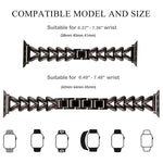xDfind V-shaped Metal Watch Band, For Apple Watch 42 / 44 / 45 / 46 / 49mm, For Apple Watch 38 / 40 / 41 / S10 42mm