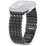 xDfind Herringbone Braided Stainless Steel Watch Band, For Apple Watch 42 / 44 / 45 / 46 / 49mm, For Apple Watch 38 / 40 / 41 / S10 42mm