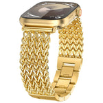 xDfind Herringbone Braided Stainless Steel Watch Band, For Apple Watch 42 / 44 / 45 / 46 / 49mm, For Apple Watch 38 / 40 / 41 / S10 42mm