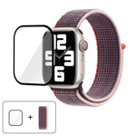 Basic Nylon Loop Watch Band with 3D Curved Film, For Apple Watch Series 40mm, For Apple Watch Ultra 2 / 1 49mm, For Apple Watch Series 45mm